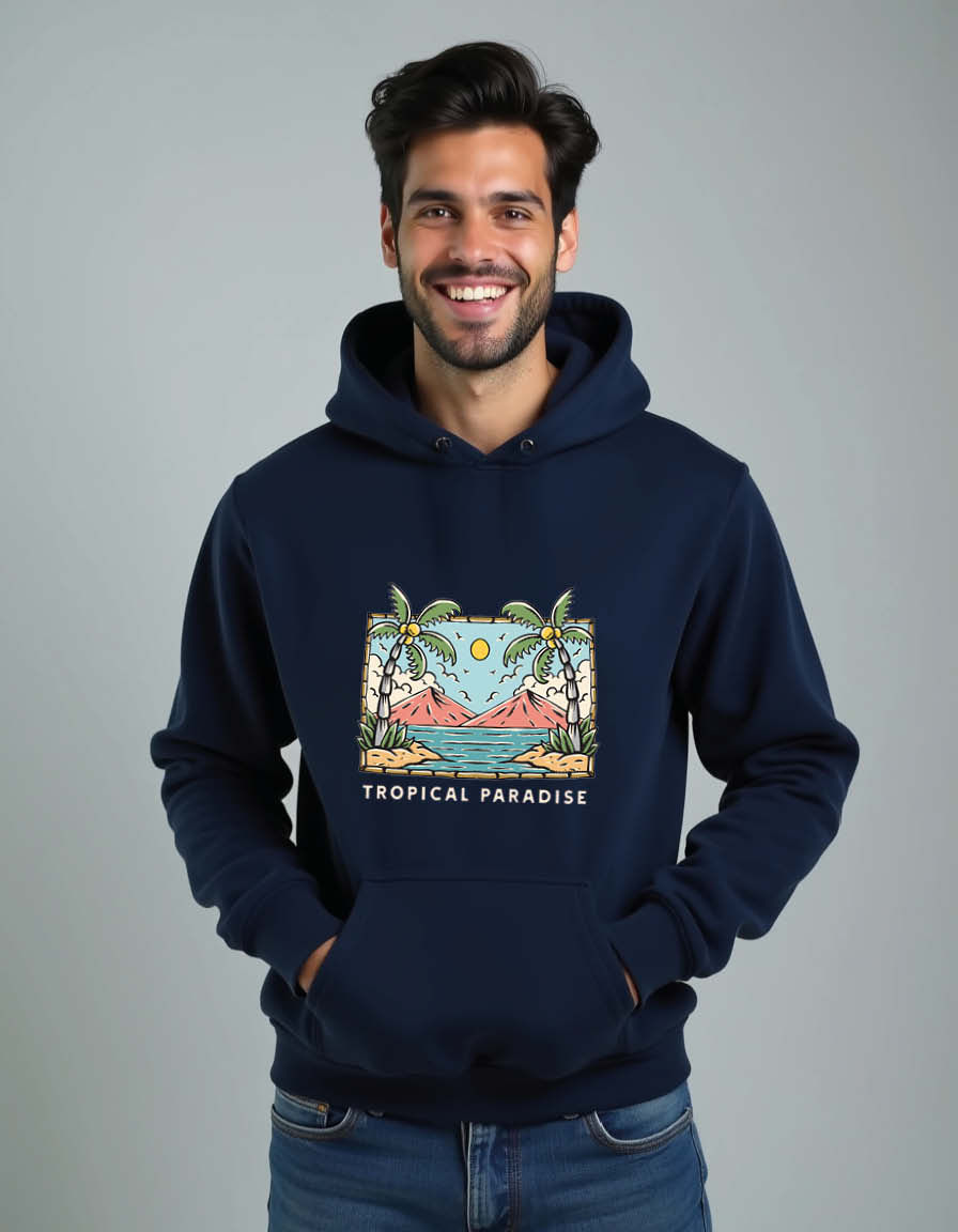 Thumbnail: tropical paradise Unisex Graphic Printed Hoodies for mens & womens
