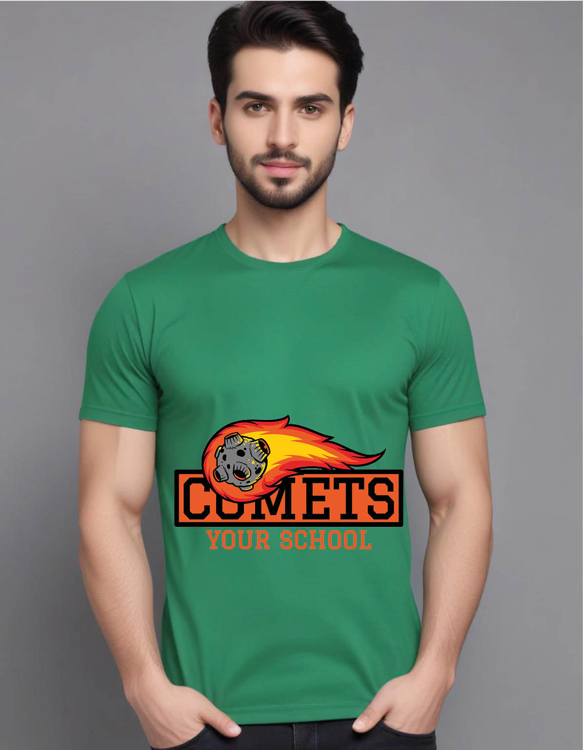 comets mens printed graphic t shirt
