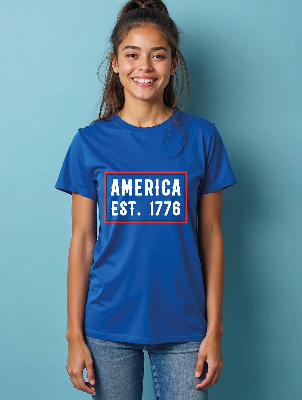 Thumbnail: america est. 1776 Stylish Women’s Printed Graphic Streetwear T-Shirt – Shop Now