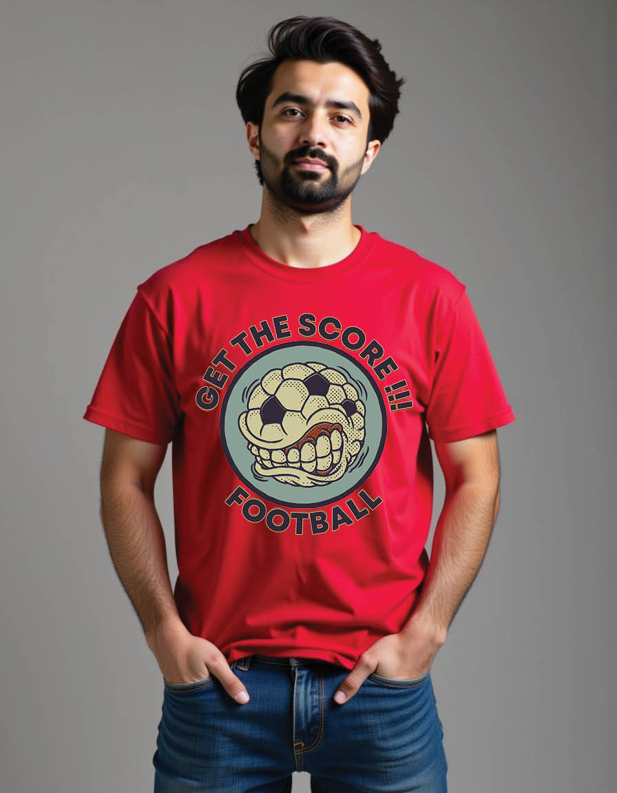 Thumbnail: cartoon of grinning soccer ball mens printed graphic t shirts