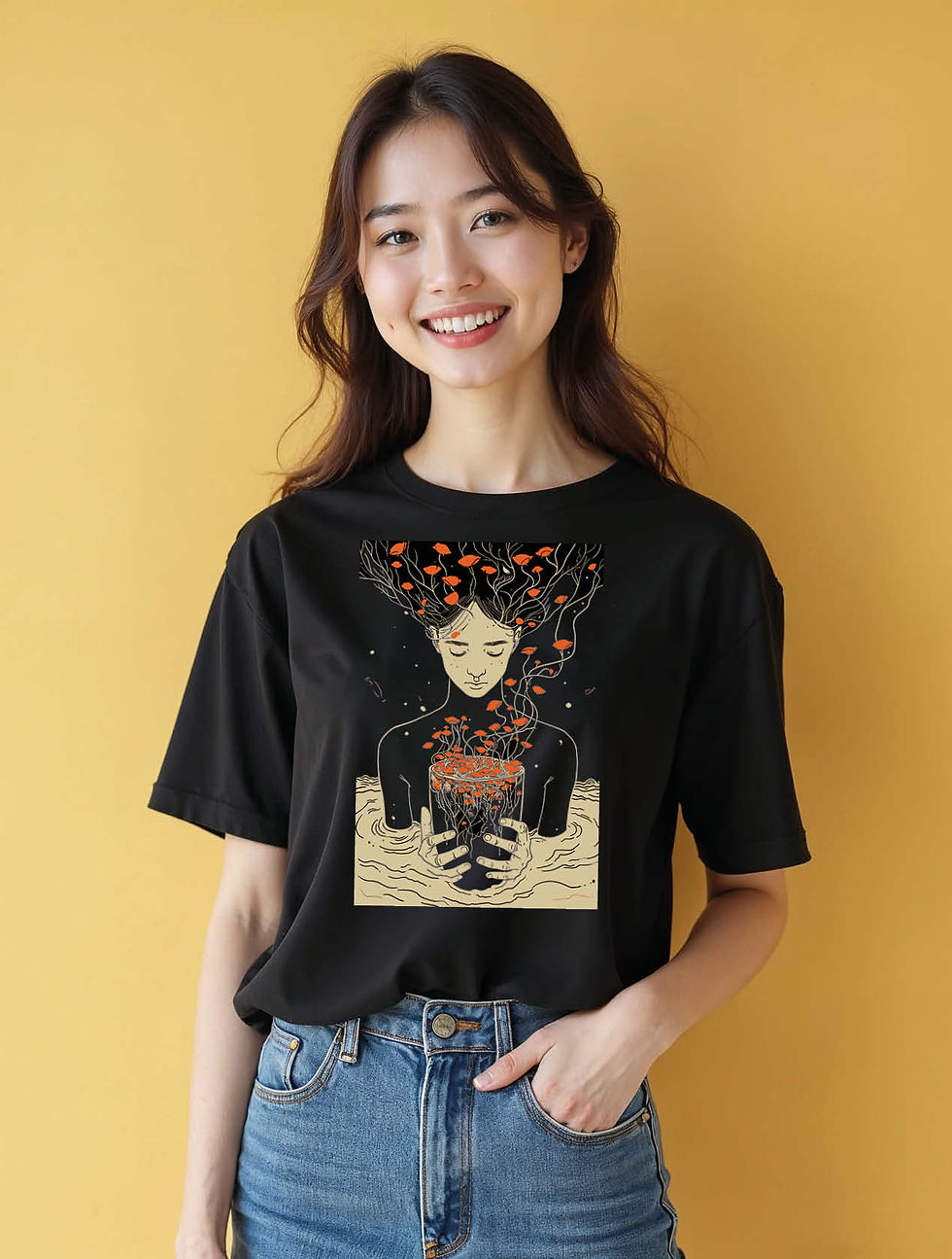 Thumbnail: Inner Bloom Graphic Classic Women’s Printed T-Shirt – Limited Stock