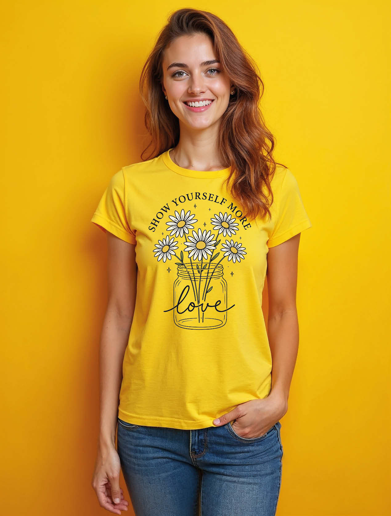show yourself more love Classic Women’s Printed Graphic Streetwear T-Shirt