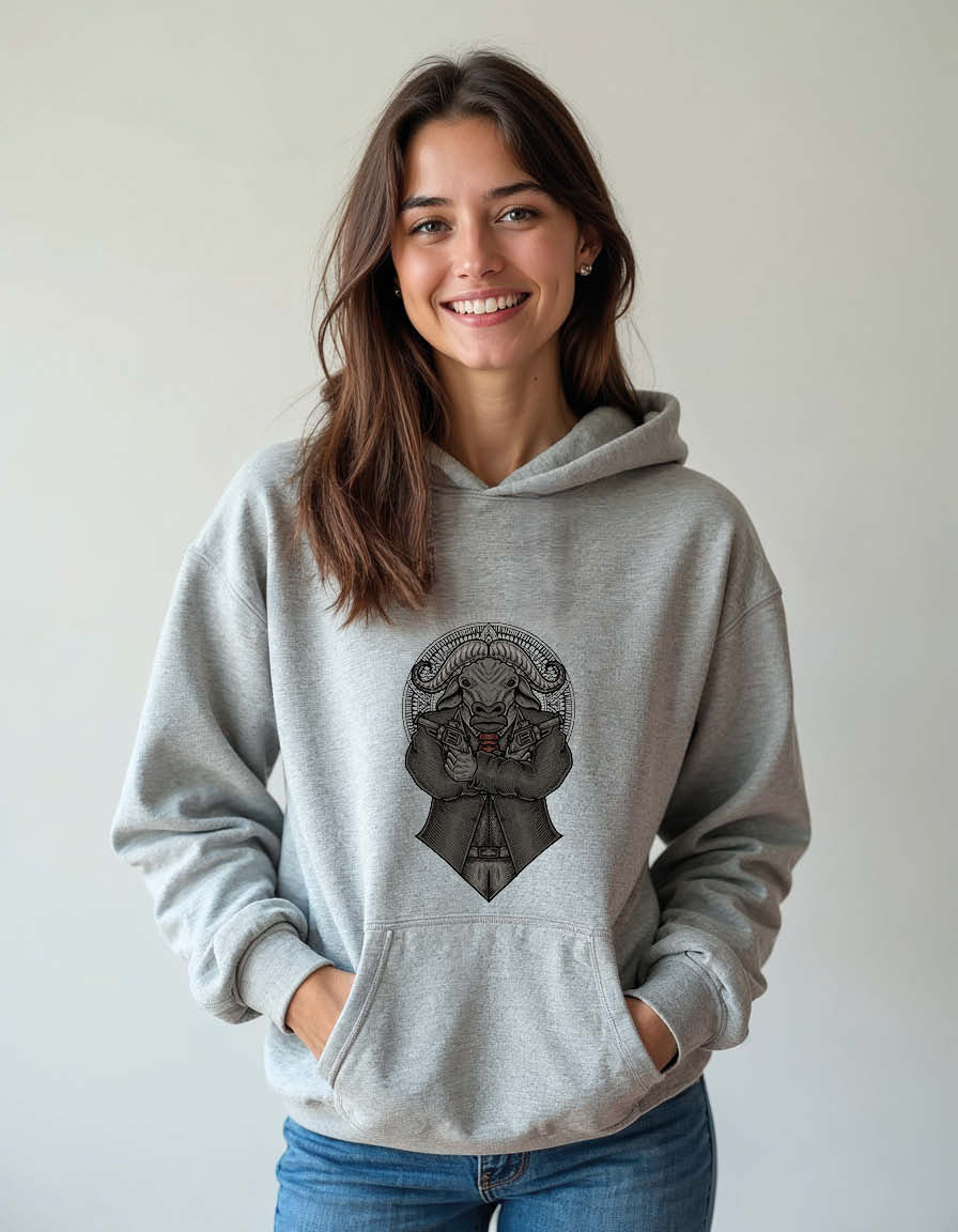 Thumbnail: buffalo gangster Unisex Graphic Printed Hoodies for mens & womens