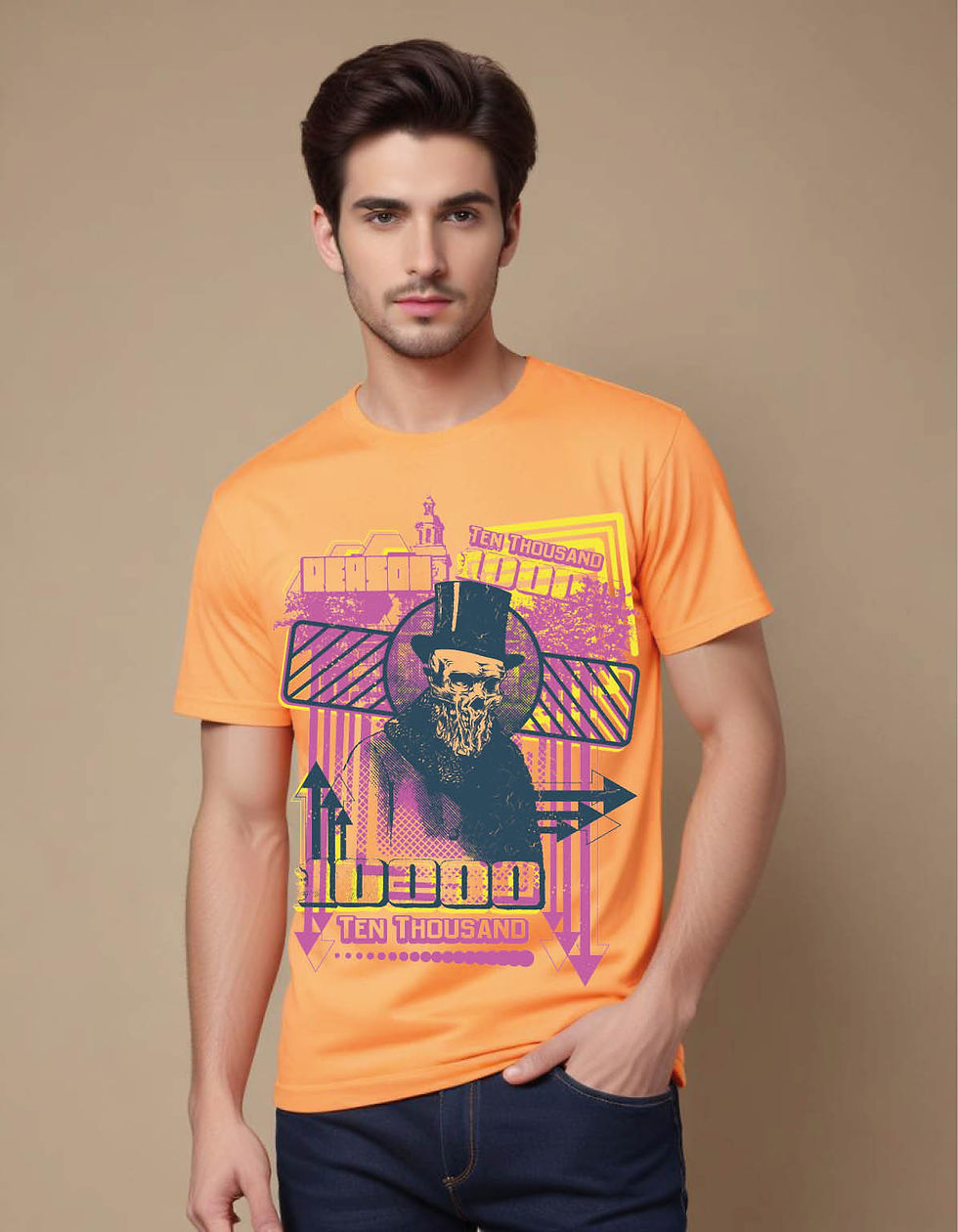 Thumbnail: gentleman zombie skull arrows mens printed graphic t shirt