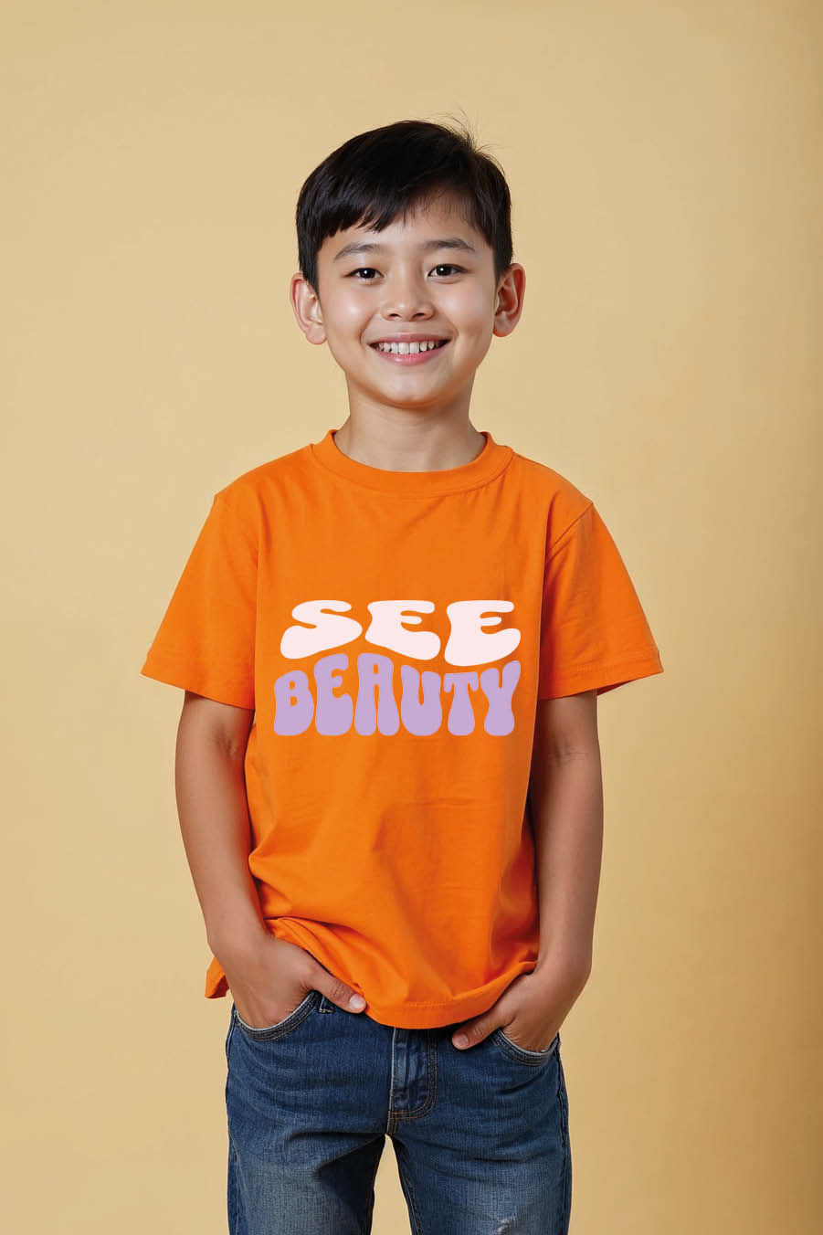 See Beruty Cool Casual Kids Printed T-Shirt – Graphic Print Design for Boys