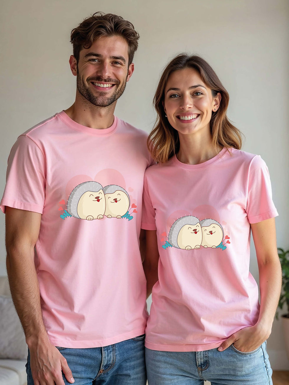 Thumbnail: Romantic Animal Couple T-Shirt Lovers Edition – Hot Deal