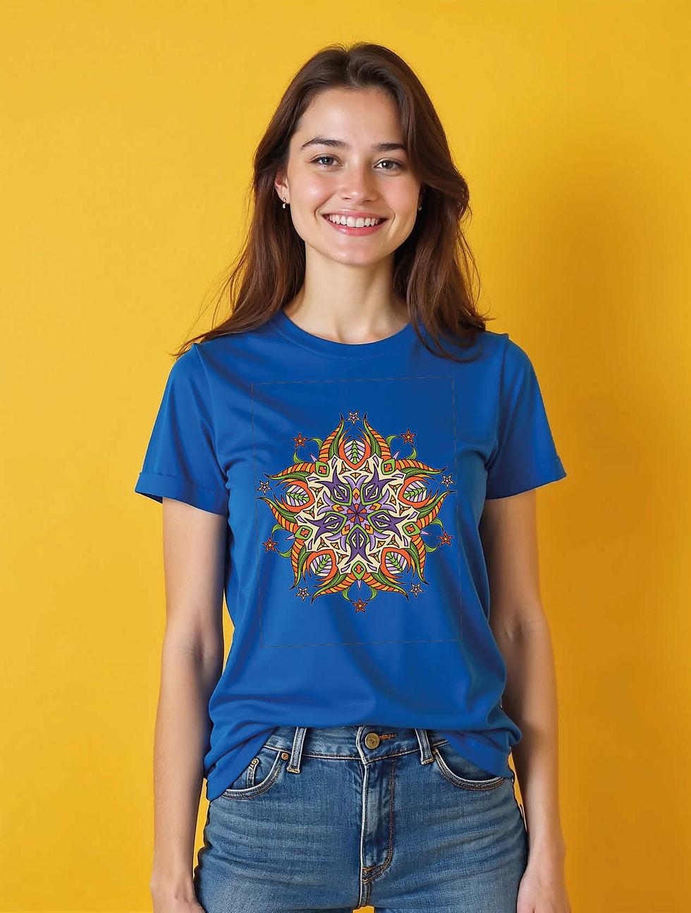 Thumbnail: Five-Point Star Mandala  Trendy Women’s Streetwear T-Shirt – Discount Offer