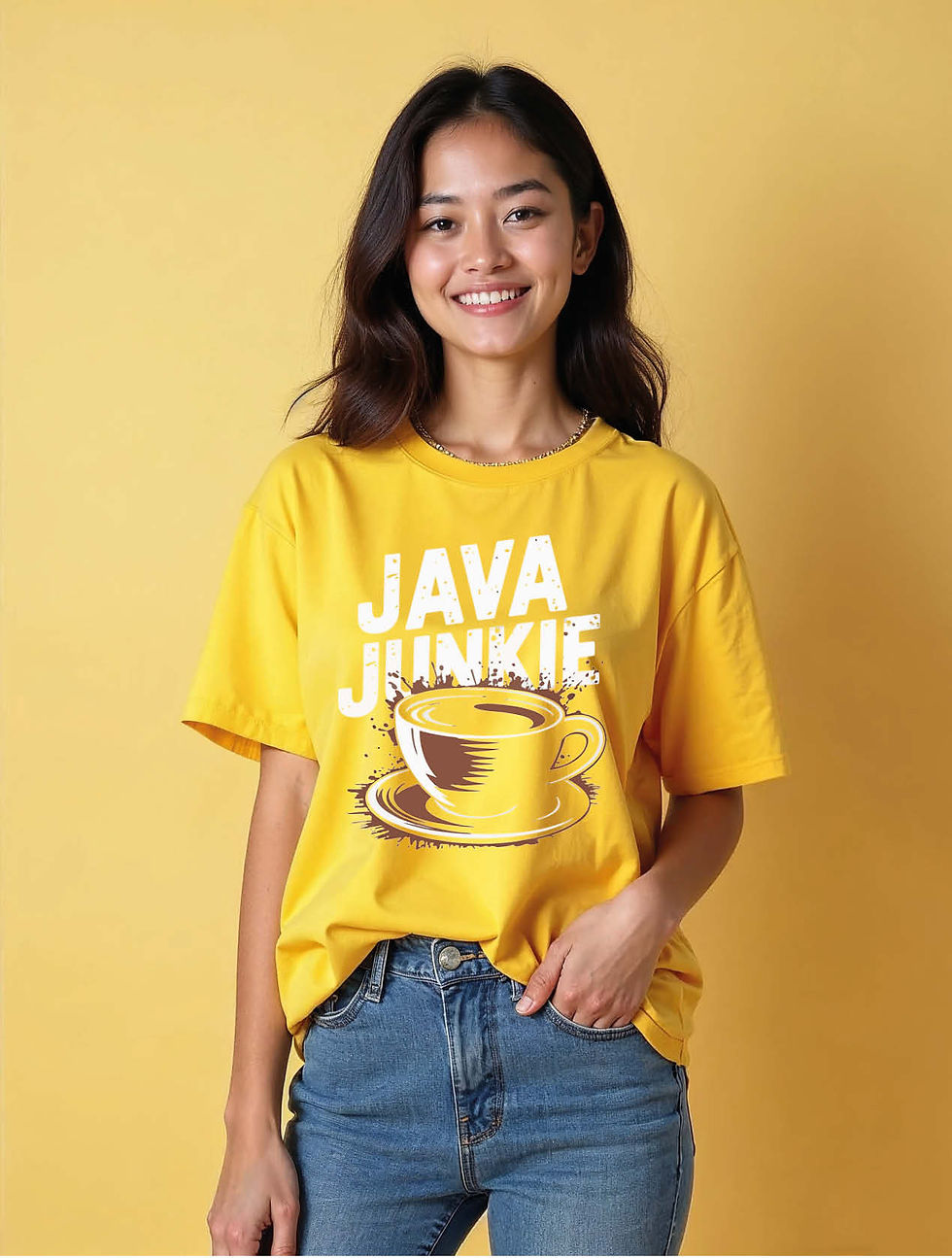java junkie  Stylish Unisex Drop Shoulder Oversized T-Shirt for Men & Women