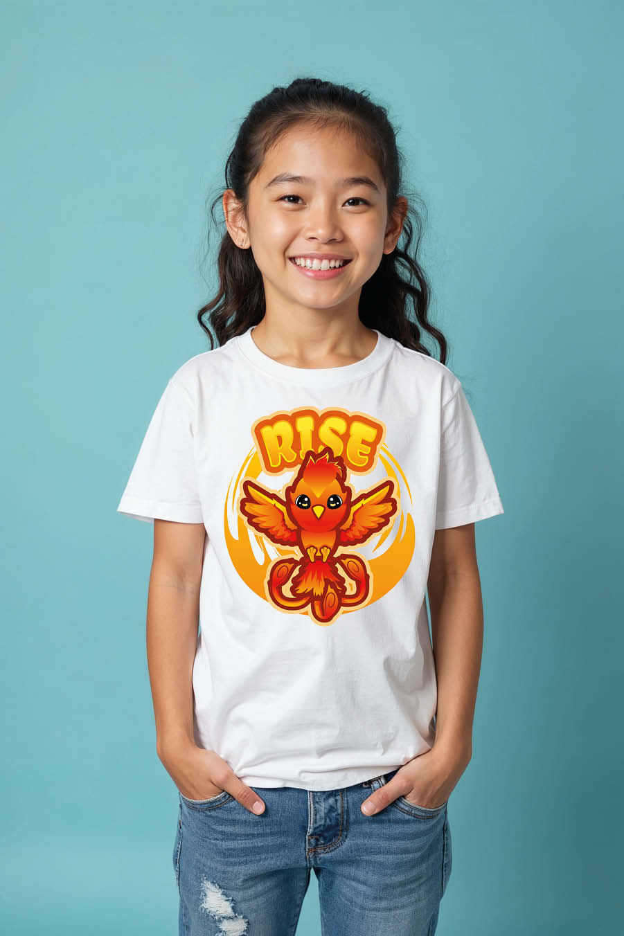 Thumbnail: Rise Playful Kids Printed T-Shirt – Artwork Print Design for Boys & Girls