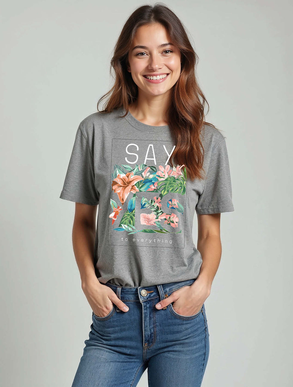 Thumbnail: say to everything Chic Women’s Printed Graphic Streetwear T-Shirt – Hot Deal