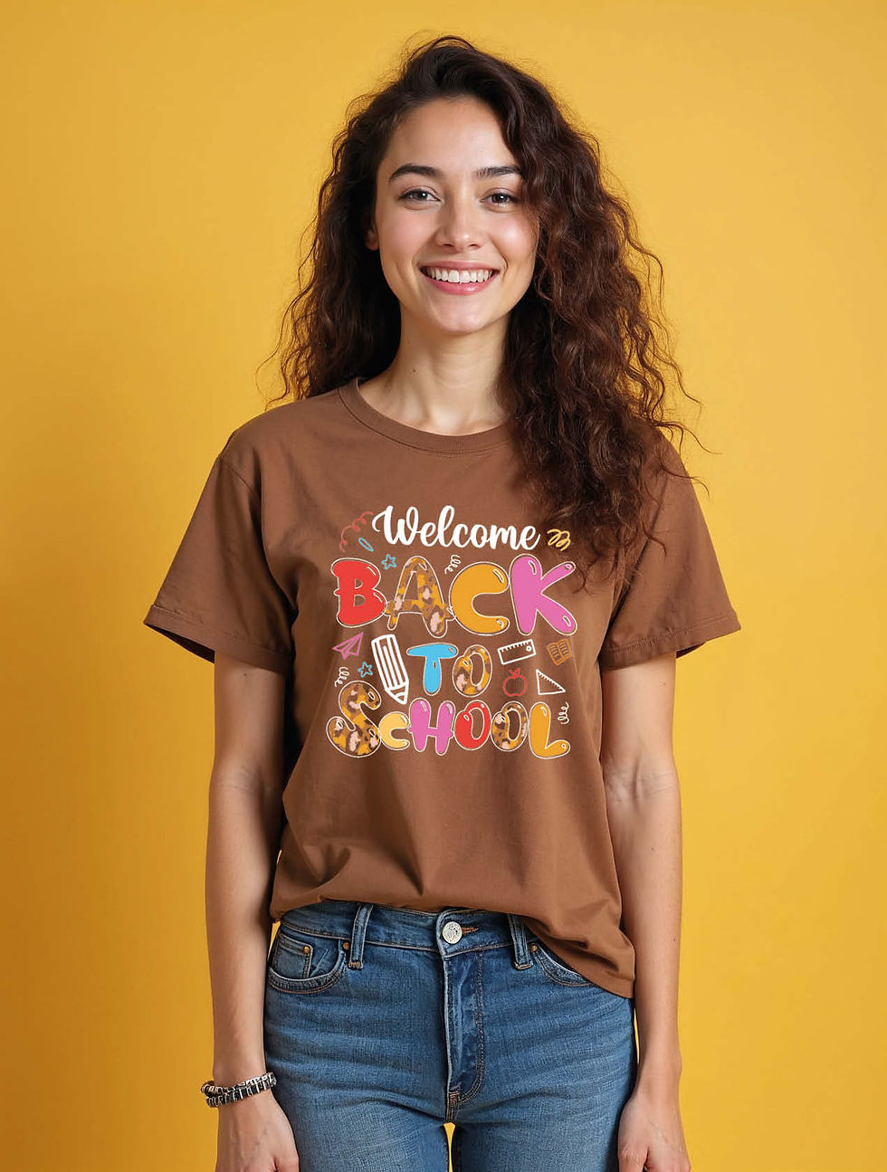 Thumbnail: welcome back to school Chic Women’s Printed Graphic Streetwear T-Shirt