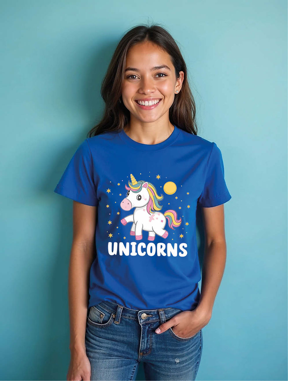 Thumbnail: unicorns Chic Women’s Printed Graphic Streetwear T-Shirt – Buy Now