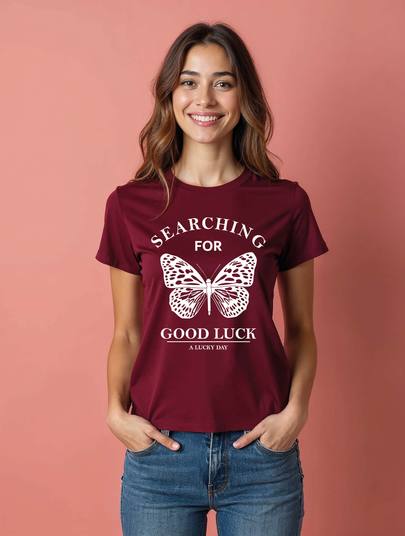 searching for good luck Cool Women’s Printed T-Shirt – Discount Offer