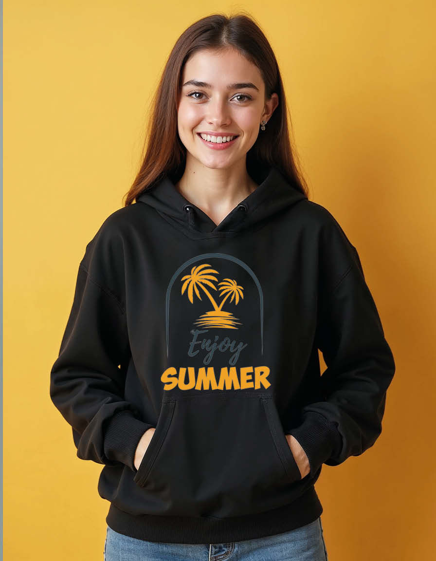 Thumbnail: enjoy summer Casual Unisex Printed Graphic Hoodies For Men & Women