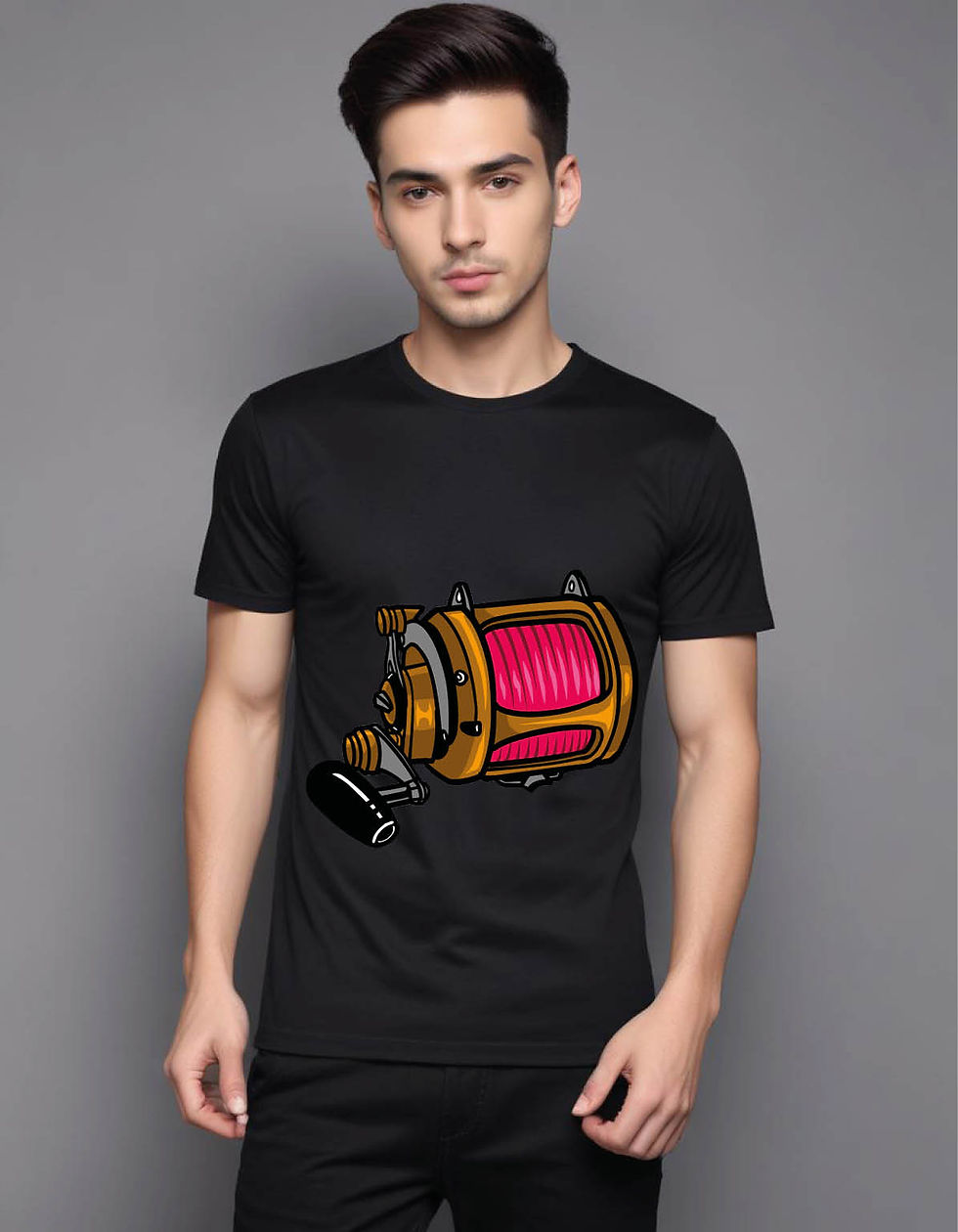 Thumbnail: fishing equipment mens printed graphic t shirt