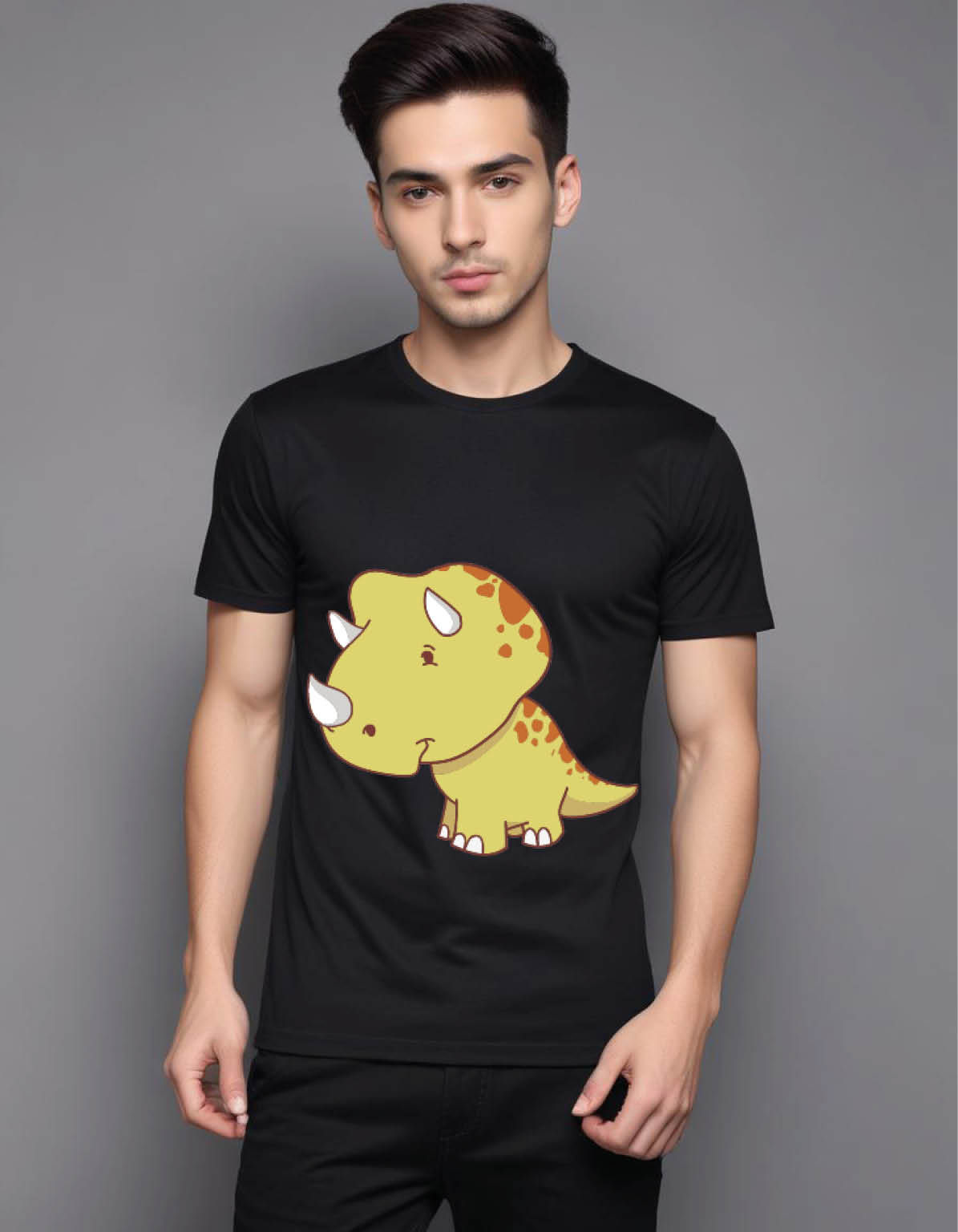 cute dynosaurs mens printed graphic t shirt