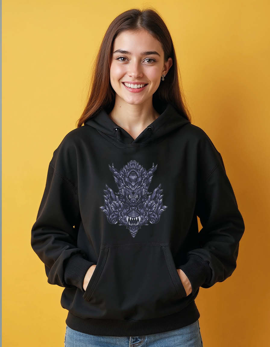 Thumbnail: Divine Ganesha Mandala Line Art Premium Unisex Printed Graphic Hoodie