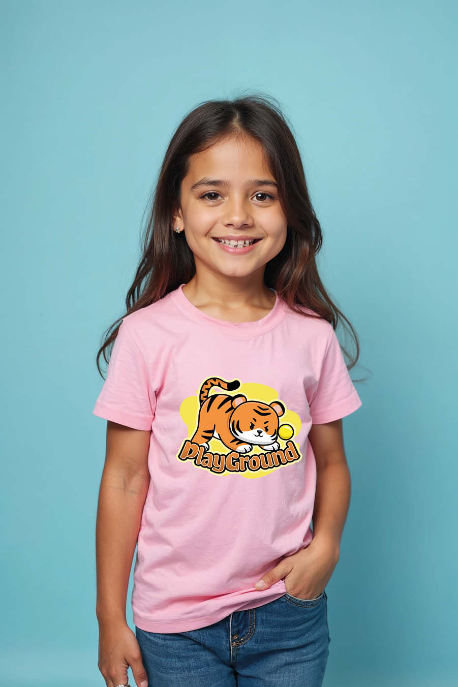 Thumbnail: Playground Comfortable Typography Print T-Shirt for Kids – Quote Print Design