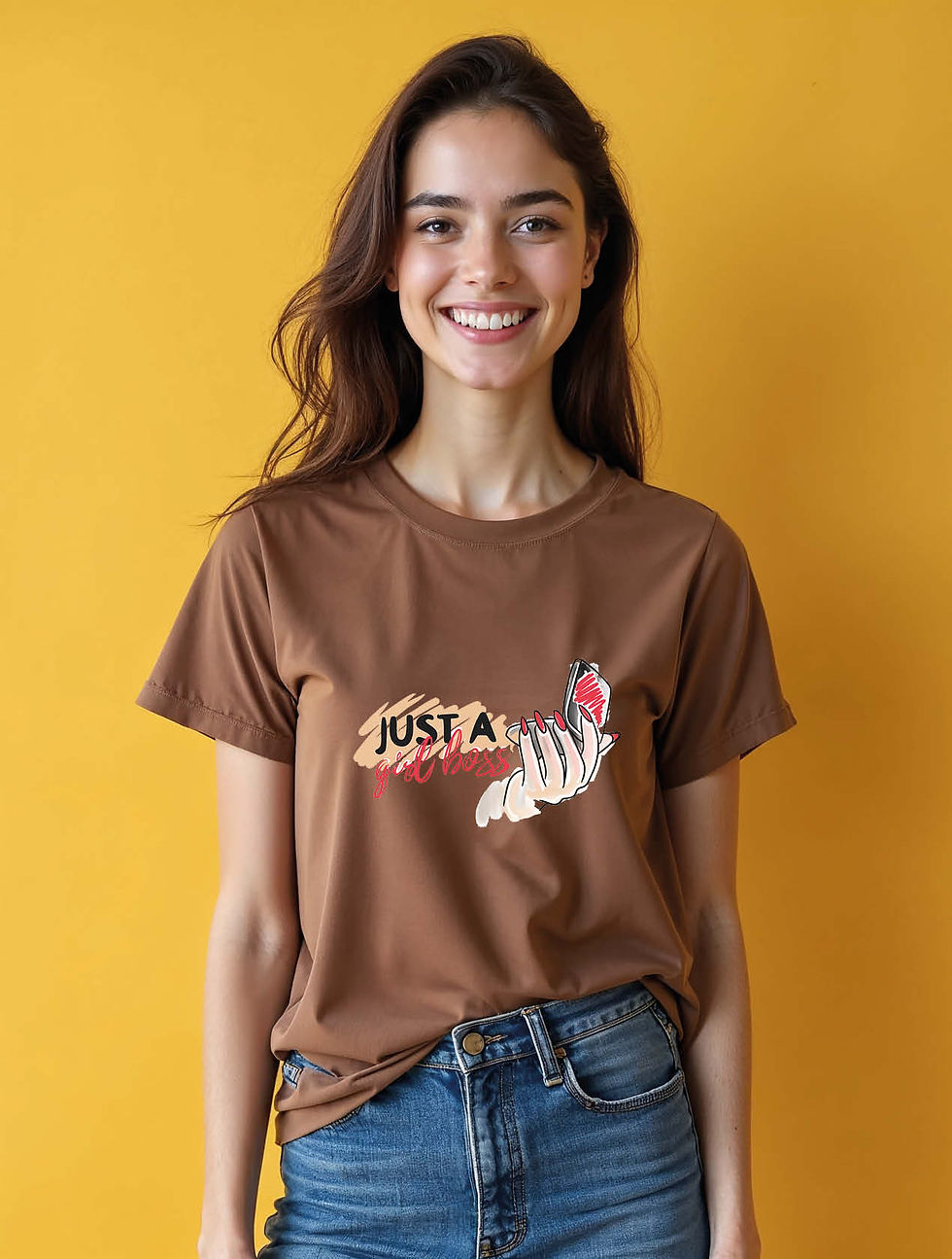 Thumbnail: just a girl boss Trendy Women’s Streetwear T-Shirt – Limited Stock