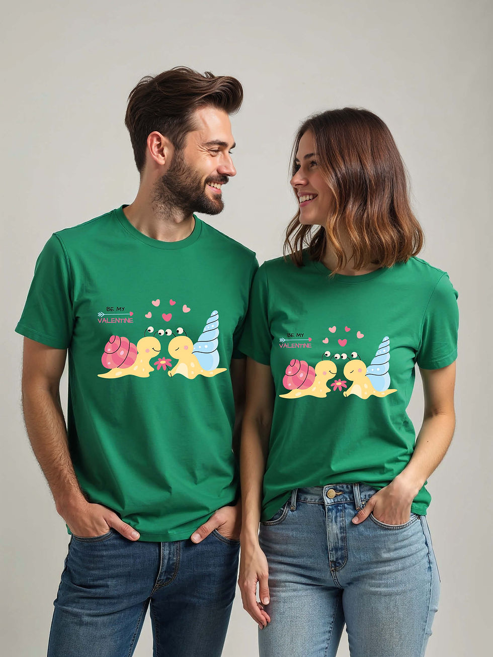 Thumbnail: Valentine’s Cartoon Couple T-Shirt Lovers Edition – Low Price Offer