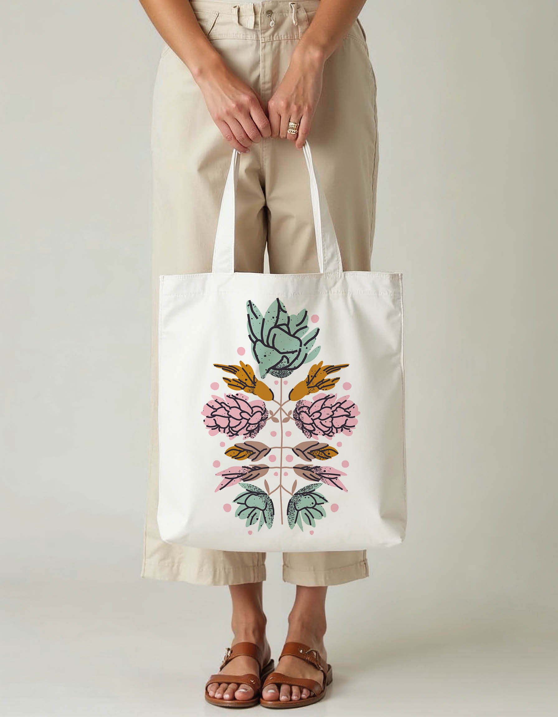Positive Vibes Tote Printed Bag – Modern Artistic Design Buy Now