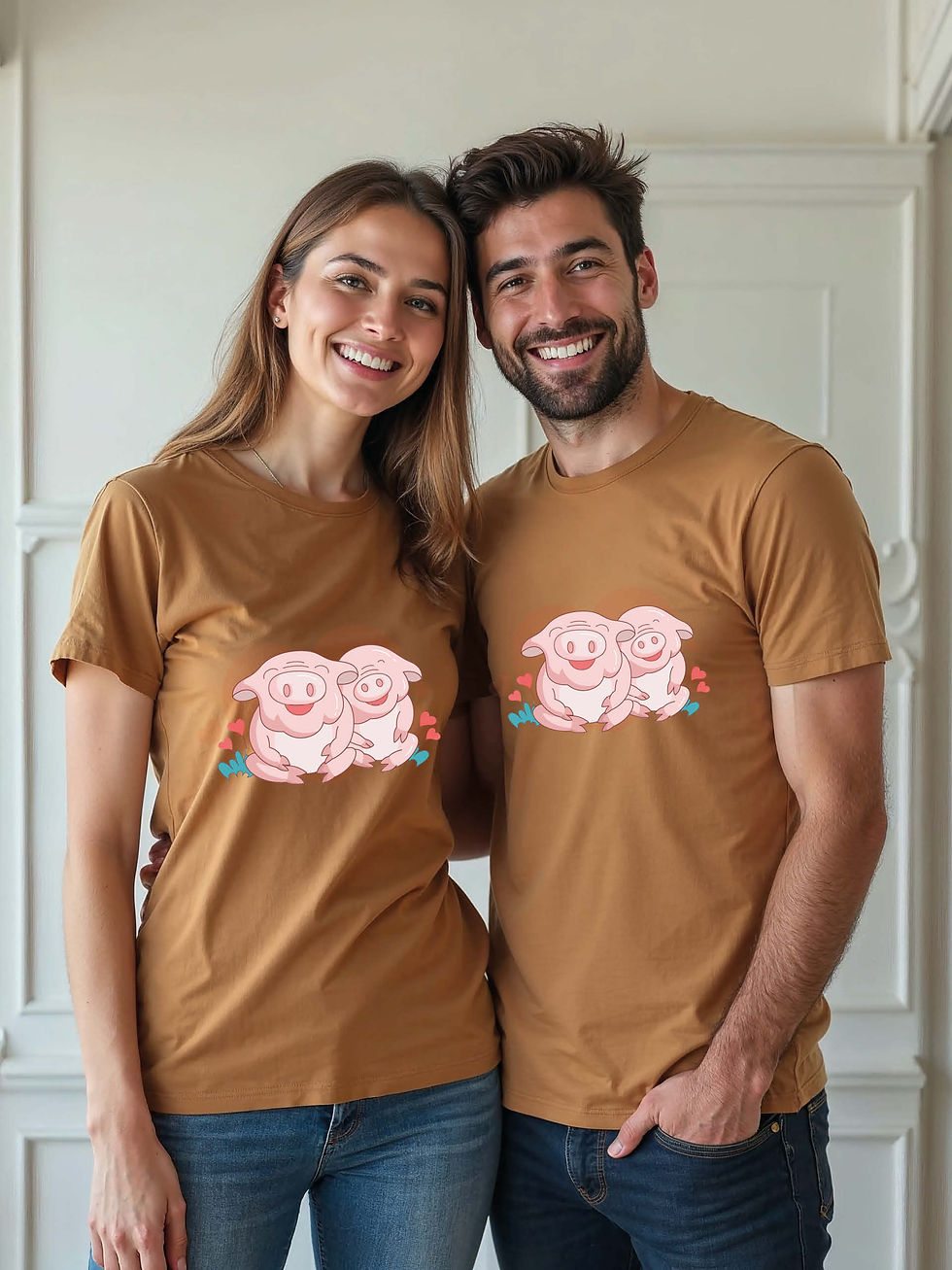 Cute Animal Couple Matching Tee Lovers Edition – Limited Stock