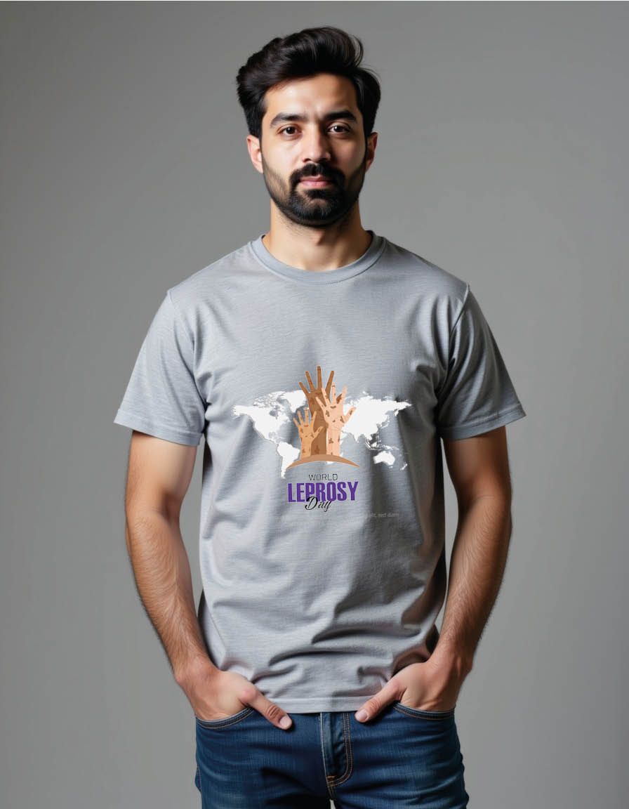 Thumbnail: World leprosy day Unisex printed graphic t shirt