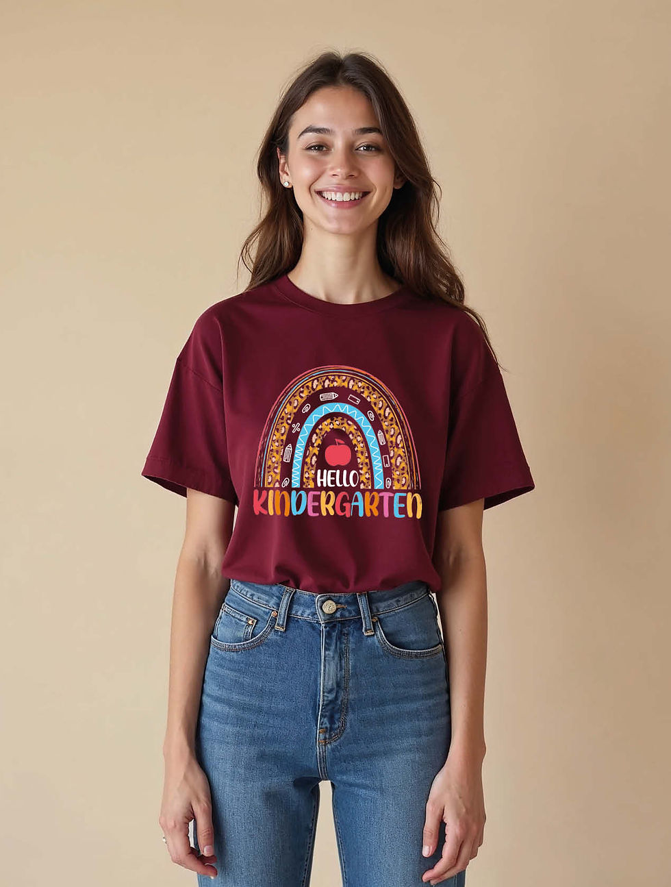 Thumbnail: kindergarten Chic Women’s Printed Graphic Stylish Streetwear T-Shirt – Sale