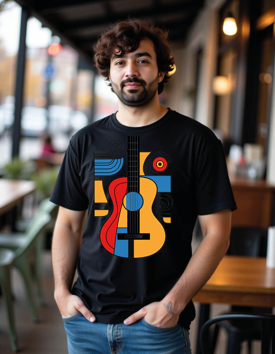 Thumbnail: guitar mens printed graphic t shirt