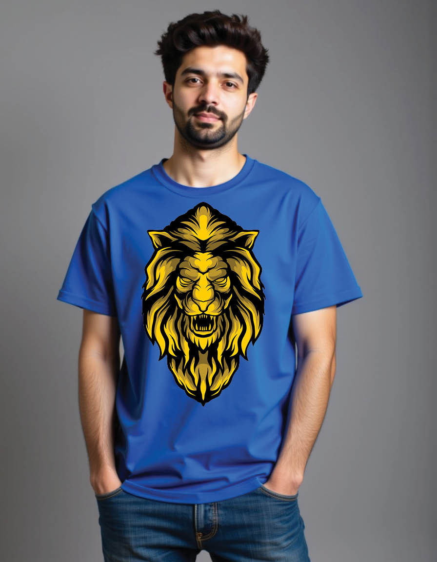 Thumbnail: golden lion mens printed graphic t shirt