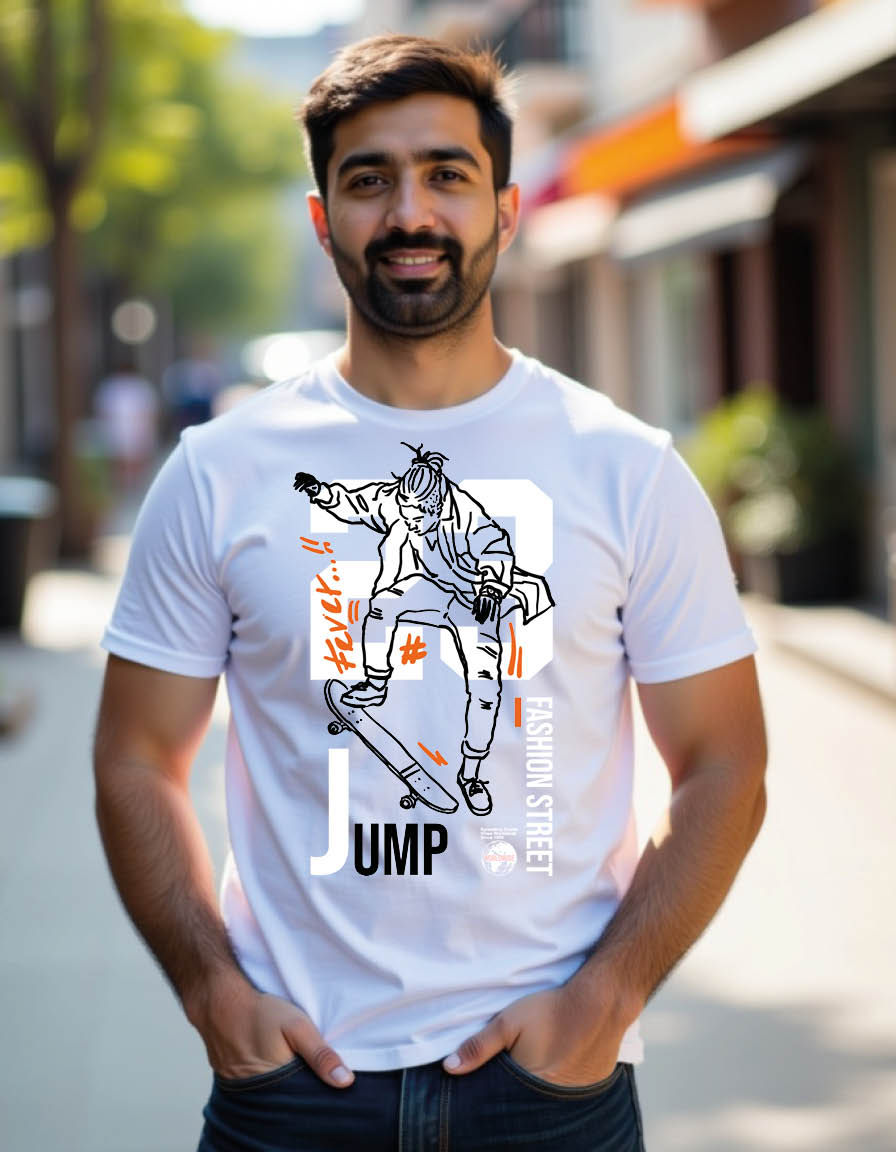 Thumbnail: JUMP mens printed graphic t shirt