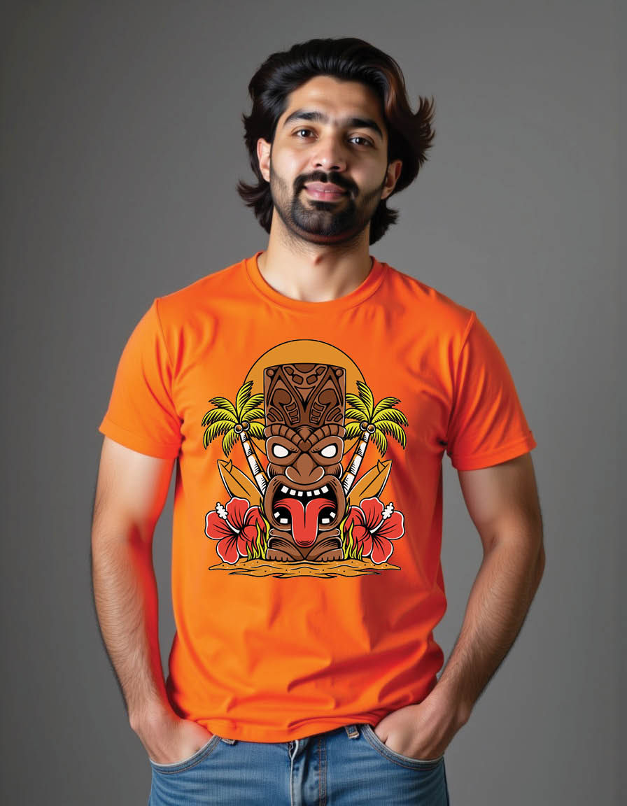 Thumbnail: tiki tiki beach summer apparel mens printed graphic t shirts
