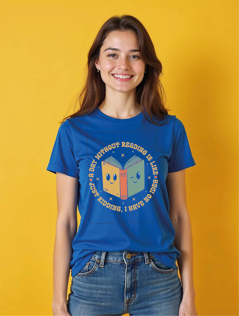 Thumbnail: a day without reading is like just kidding i have no idea Women’s Printed Tees