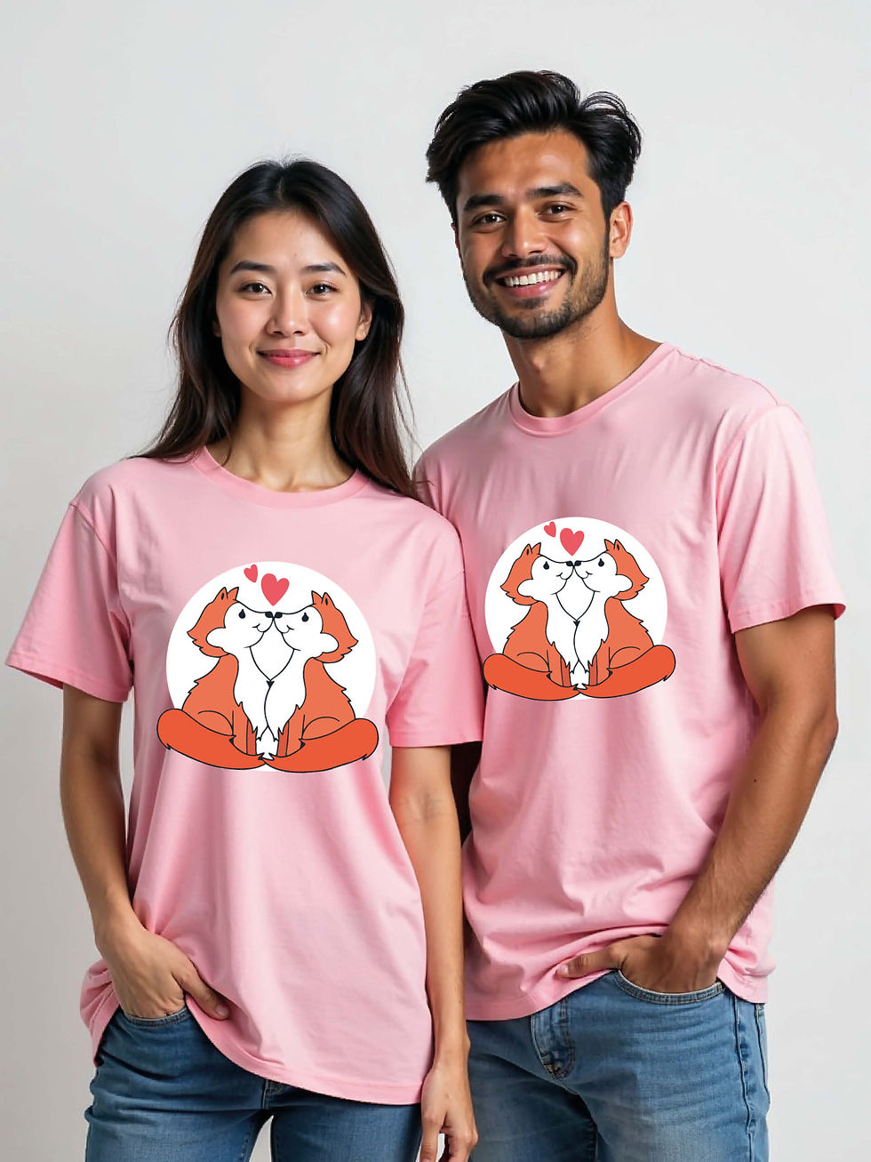 Thumbnail: Stylish Cartoon Couple Matching Tee Lovers Edition – Shop Now