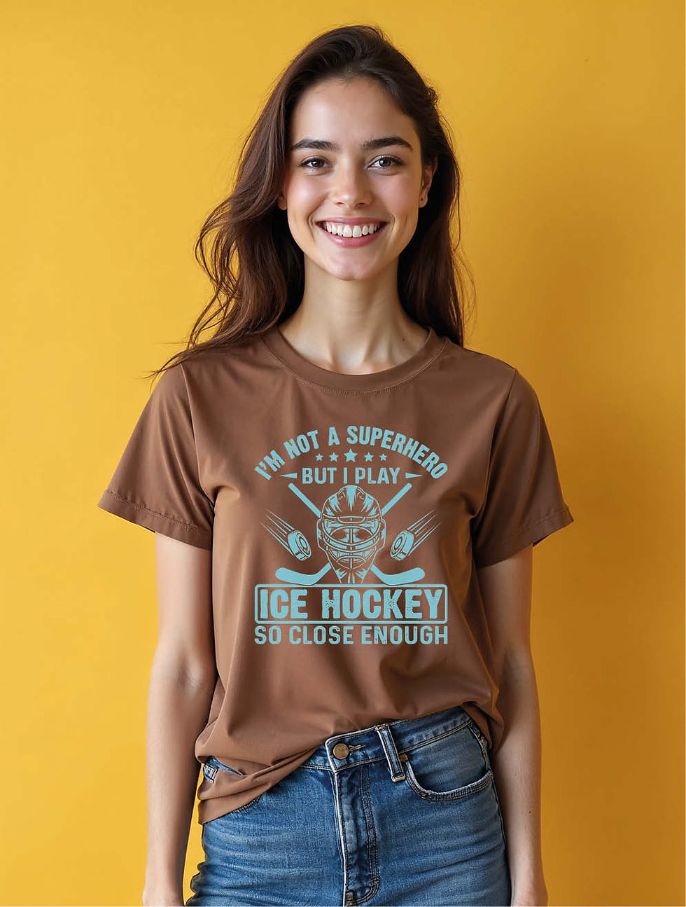 Thumbnail: i'm not a superhero but i play ice hockey so close enough Women’s Printed Tees