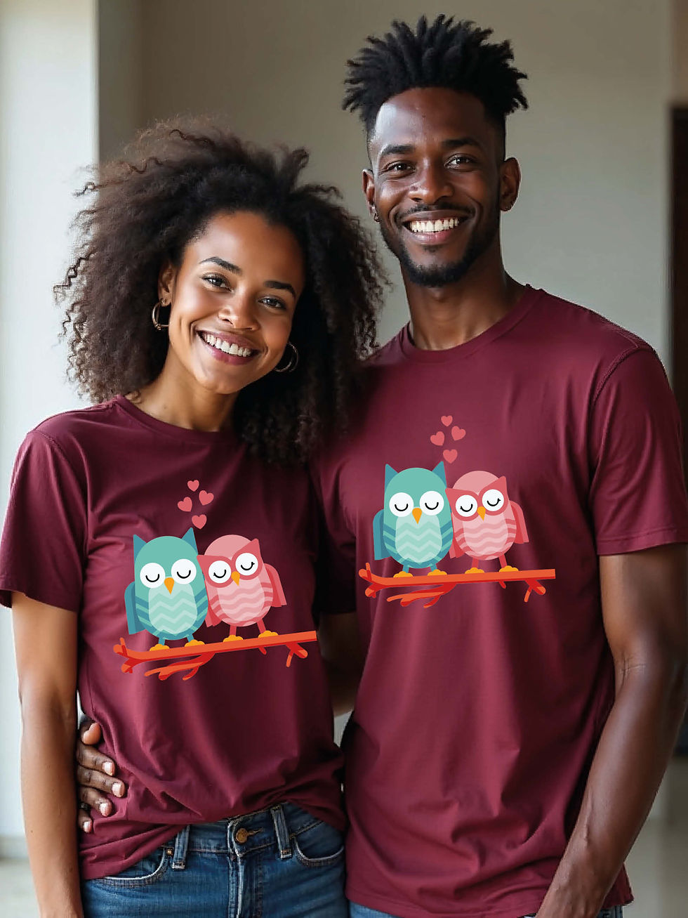 Thumbnail: Romantic Animal Couple Matching Tee Lovers Edition – Best Price