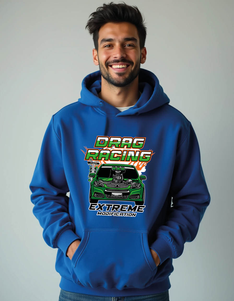 drag racing Fashion Streetwear Hoodie for Men – Premium Graphic Printed Design