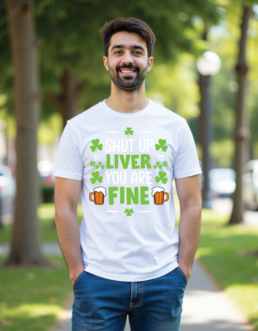 Thumbnail: shut up liver you are finest patricks day mens printed graphic t shirt