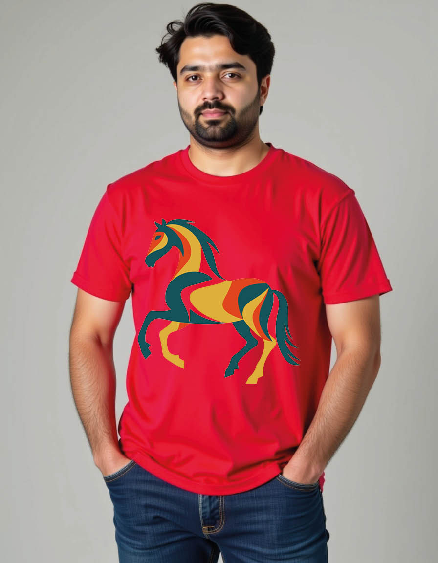 Thumbnail: horse pop art mens printed graphic t shirt