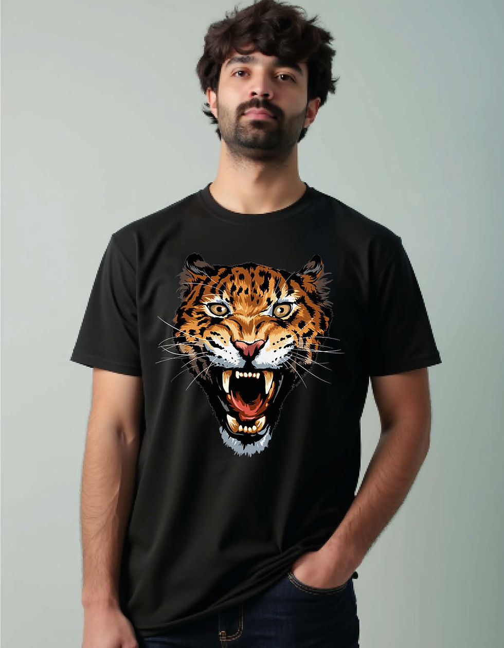 Thumbnail: Tiger Printed T-Shirt for All age