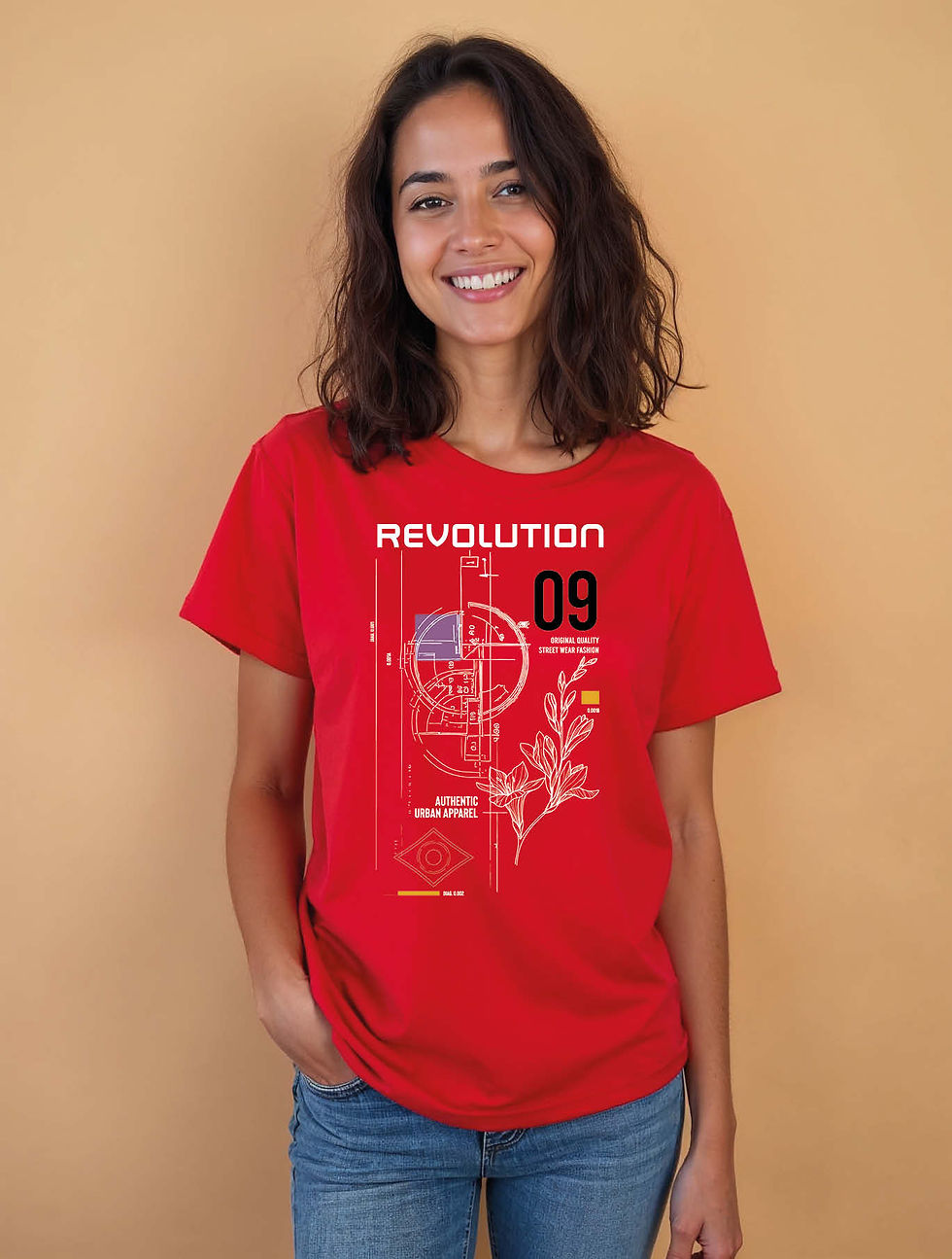 Thumbnail: revolution Classic Women’s Printed Graphic Streetwear T-Shirt – Premium Quality