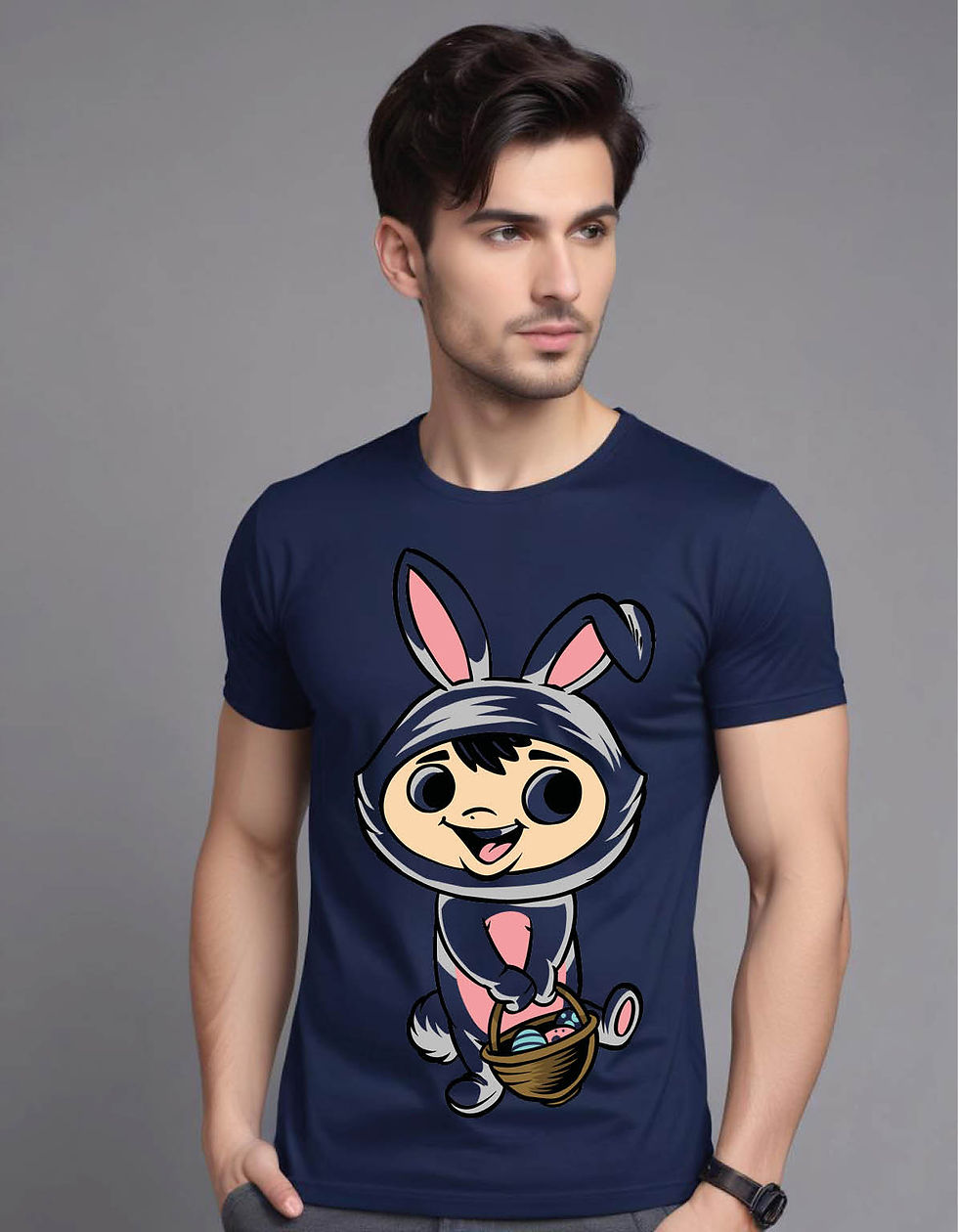 Thumbnail: bunny kid mens printed graphic t shirt