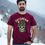 Thumbnail: skull head with some mushrooms head mens printed graphi t shirt