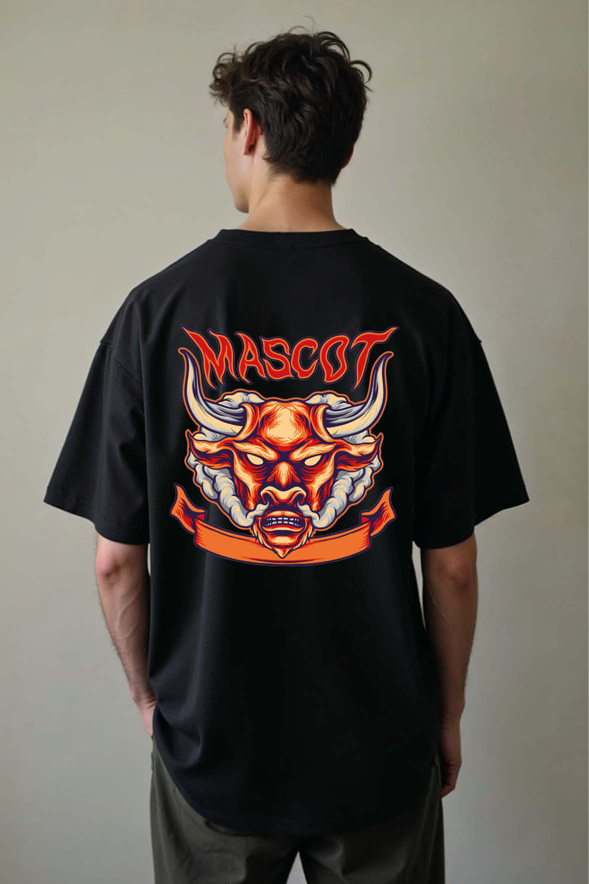 mascot Cool Unisex Oversized Drop Shoulder T-Shirt | Modern Streetwear Look
