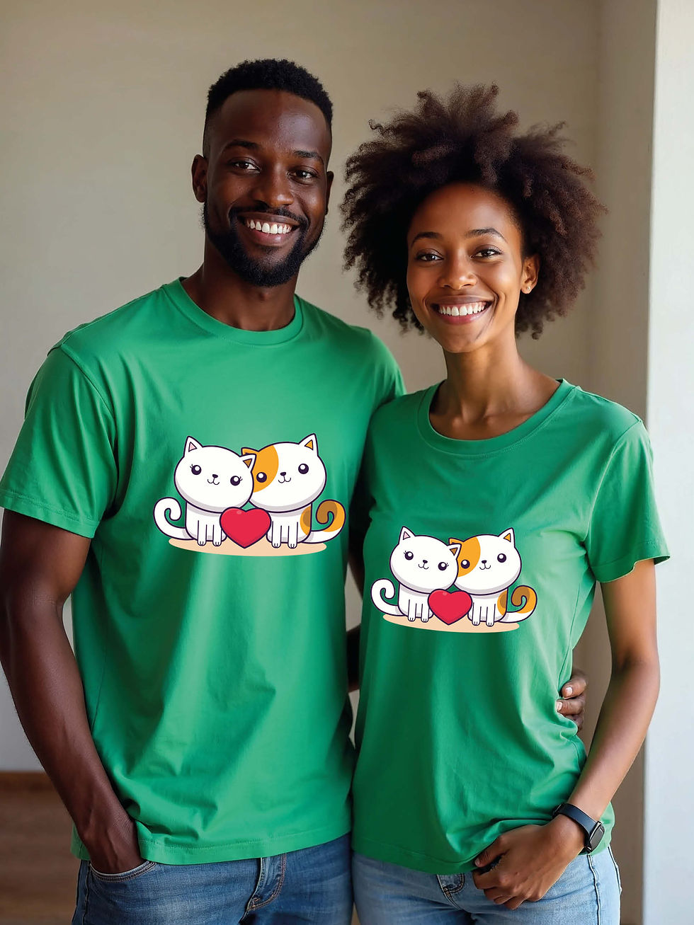 Thumbnail: Stylish Animal Couple Matching Tee Lovers Edition – Shop Now