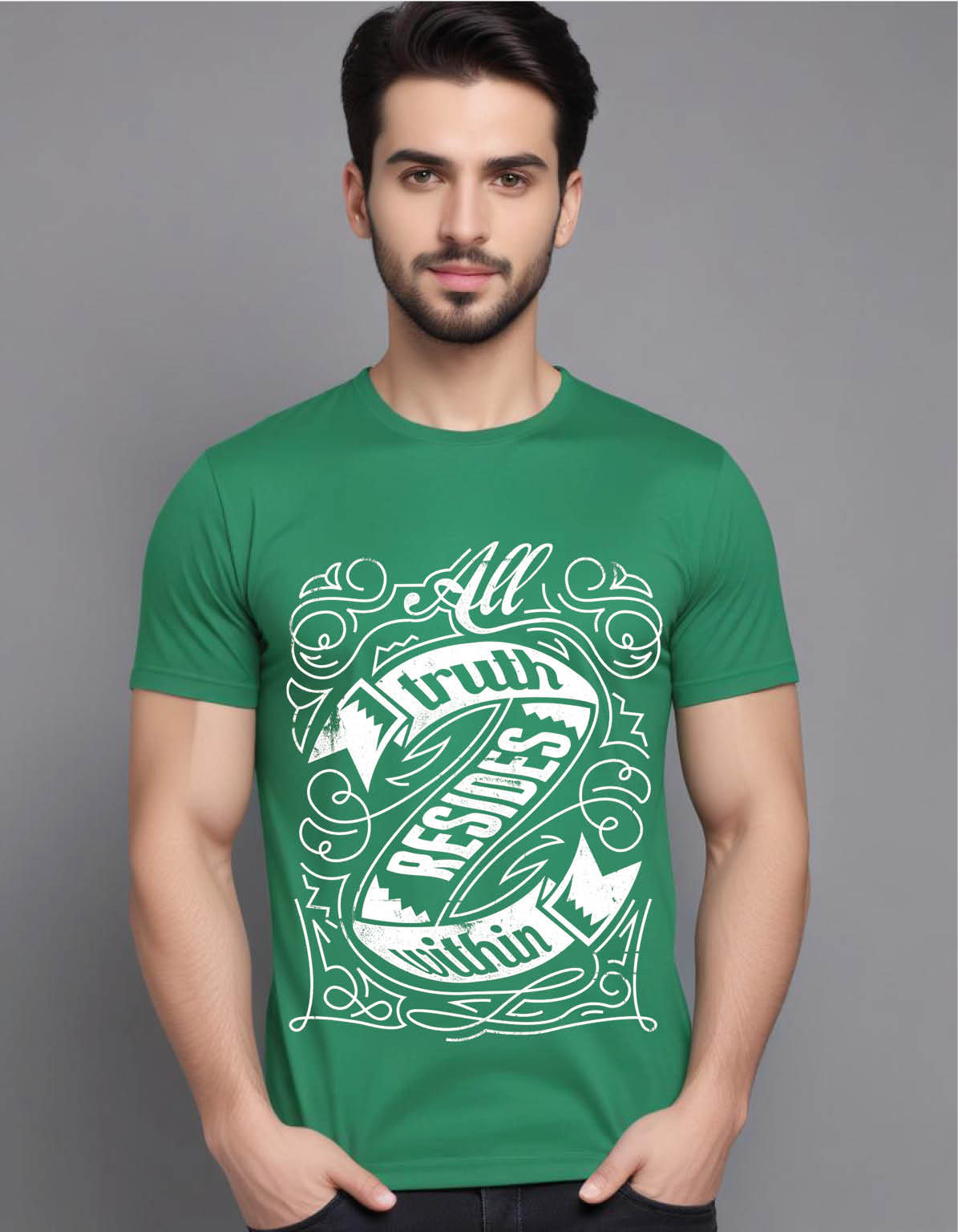 all truth resides within mens printed graphic t shirt
