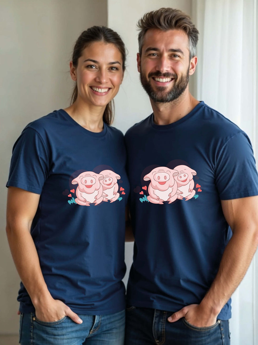 Thumbnail: Cute Animal Couple Matching Tee Lovers Edition – Limited Stock