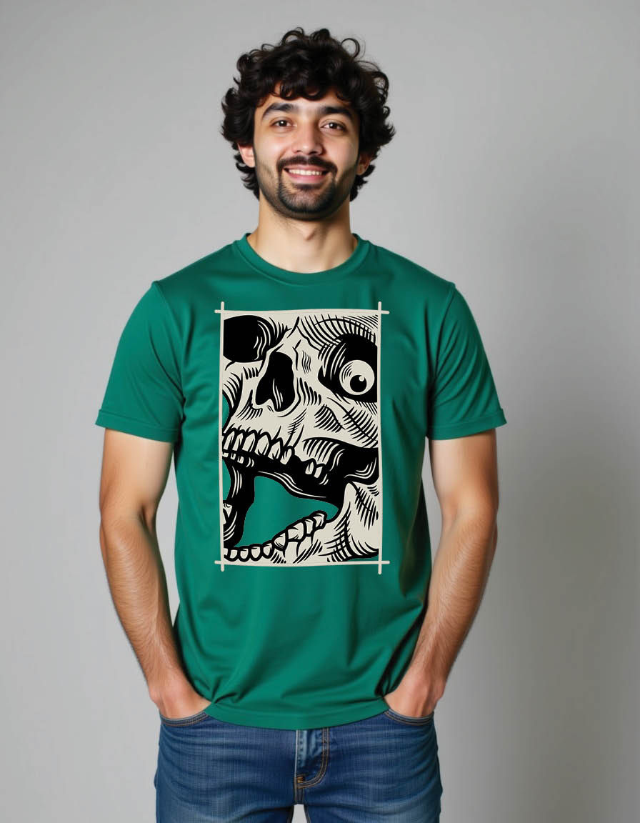 skull drawing with line art mens printed graphic t shirts