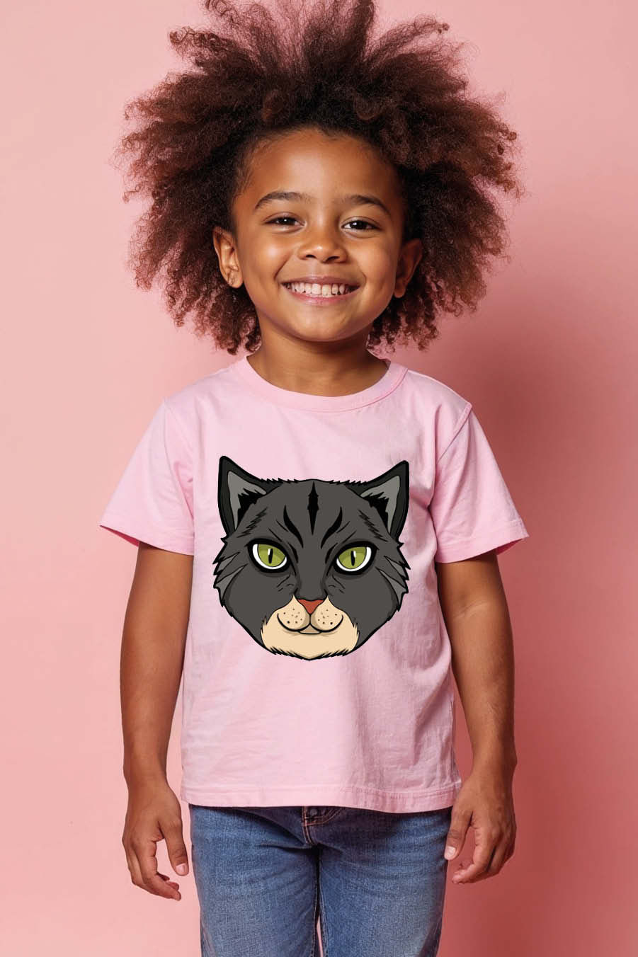 Thumbnail: cat Colorful Kids Graphic Tee – Design Print Design for Boys & Girls