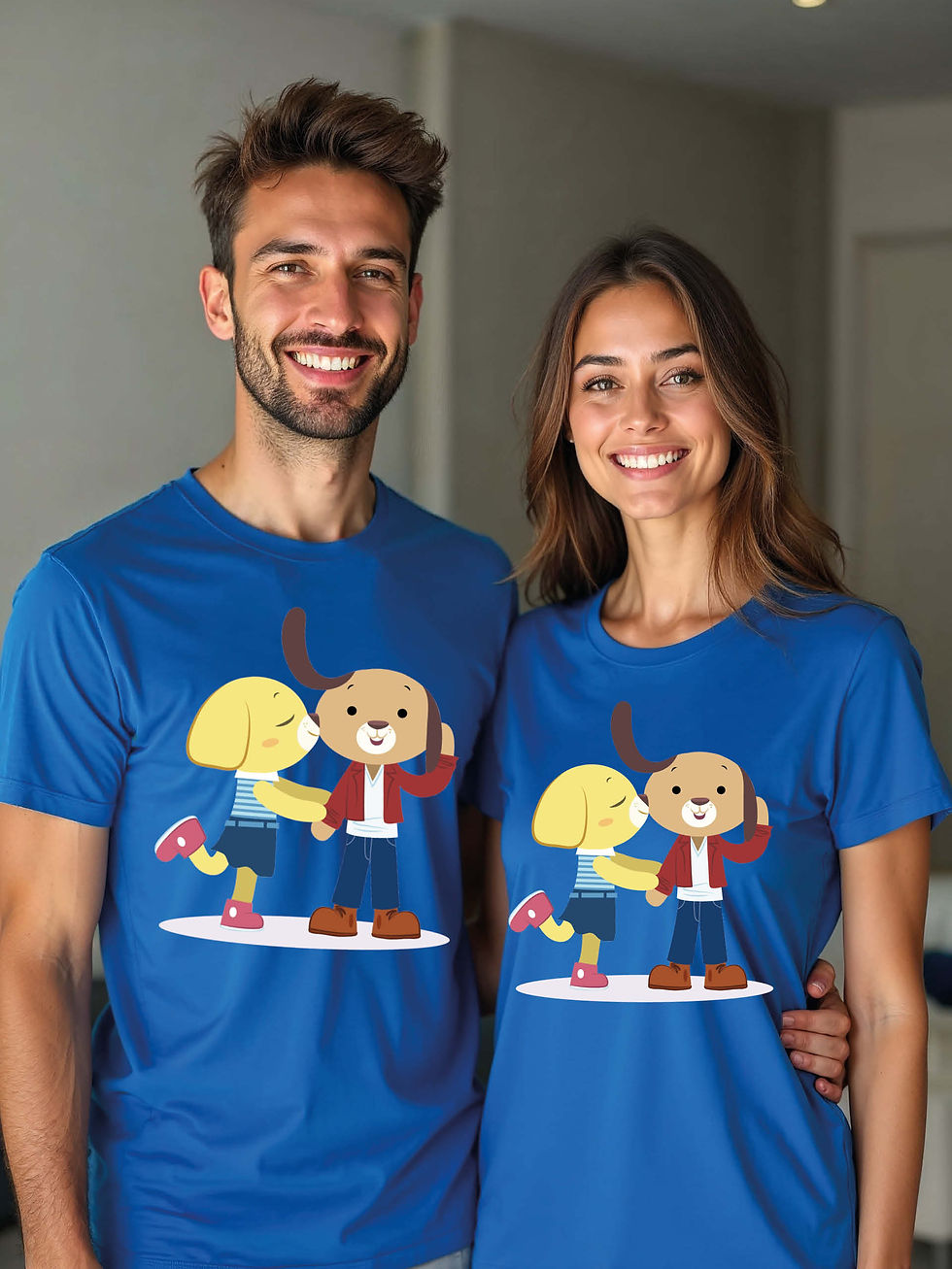 Thumbnail: Romantic Animal Couple Matching Tee Lovers Edition – Shop Now